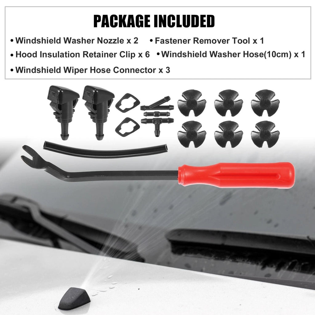 Front Windshield Washer Nozzle Kit for Subaru Impreza (2008–2014)