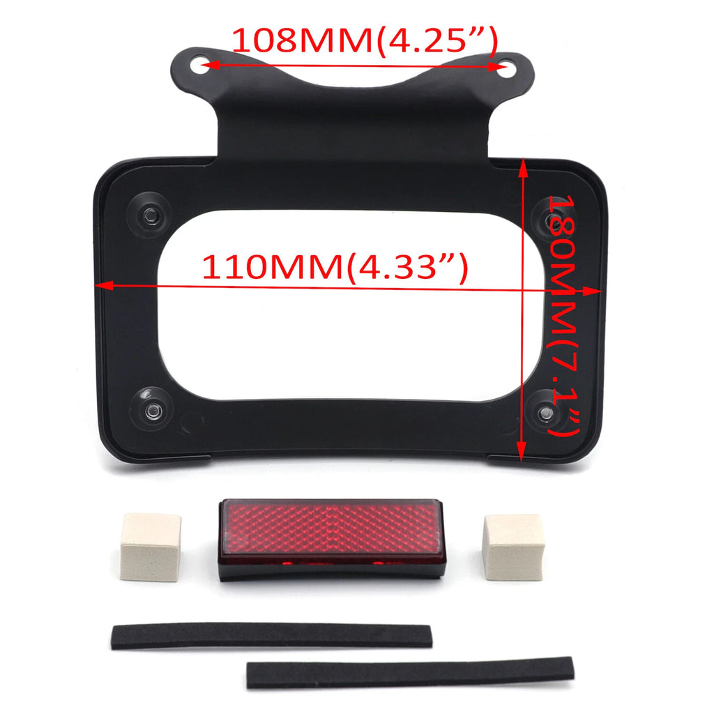 Laydown Curved License Plate Bracket for Harley Street Glide/Road Glide (2014–2023)