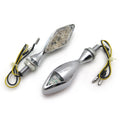 Chrome Clear 8mm LED Turn Signal Indicators for Motorcycle