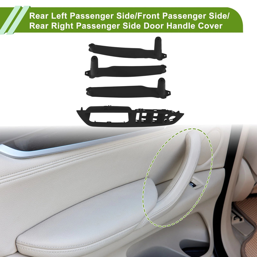 Door Handle Pull Trim Cover Replacement for BMW X5 E70 (2007–2013) Black