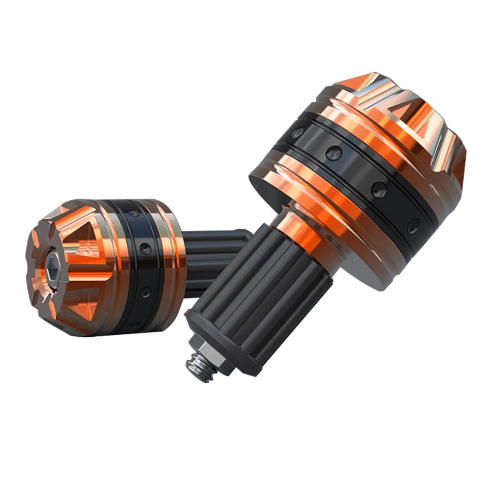 Handlebar Grips Bar End Cap Plugs for Scooter (Pair, Orange)