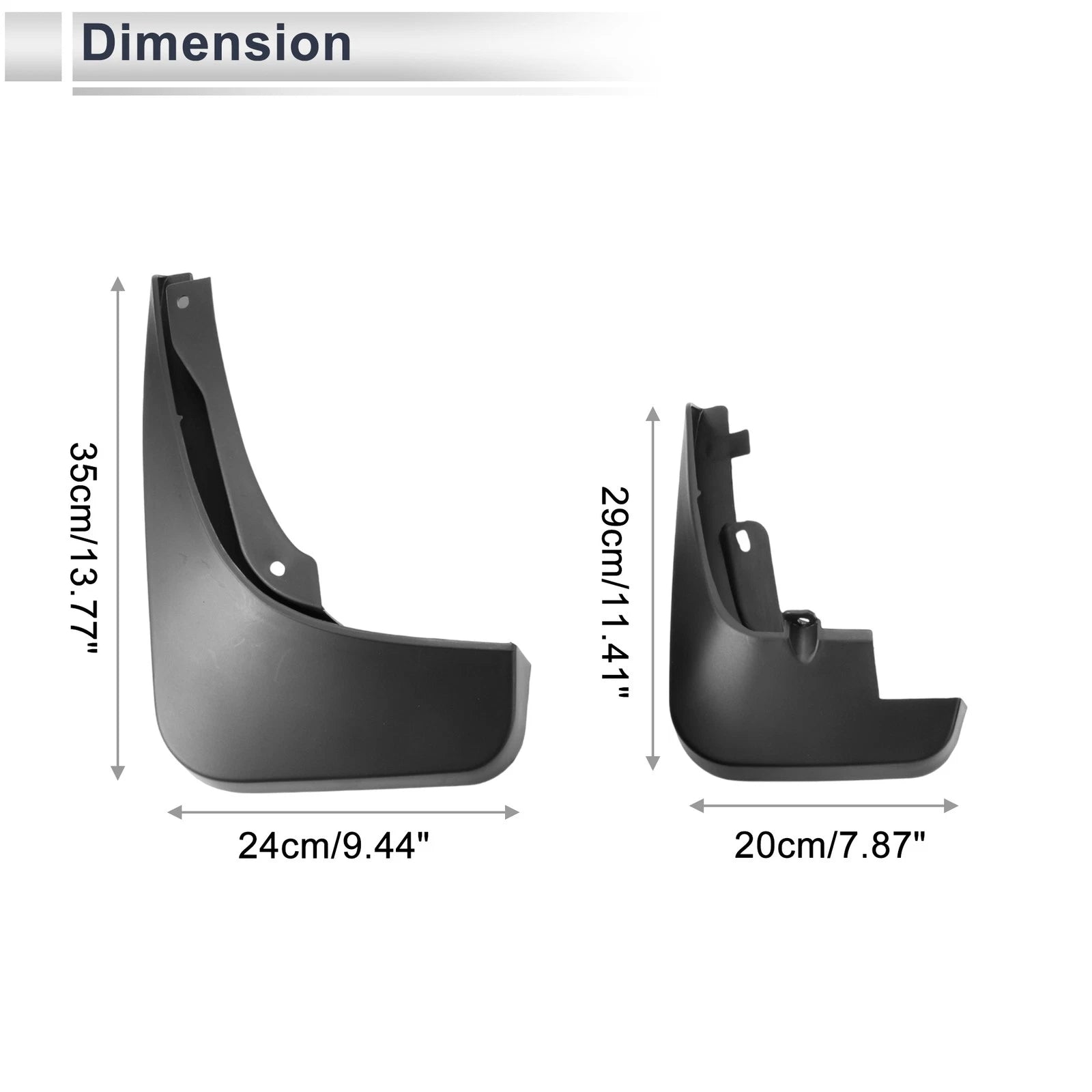 Set of 2 Mud Flaps Splash Guards for Audi Q5 (2012–2019)