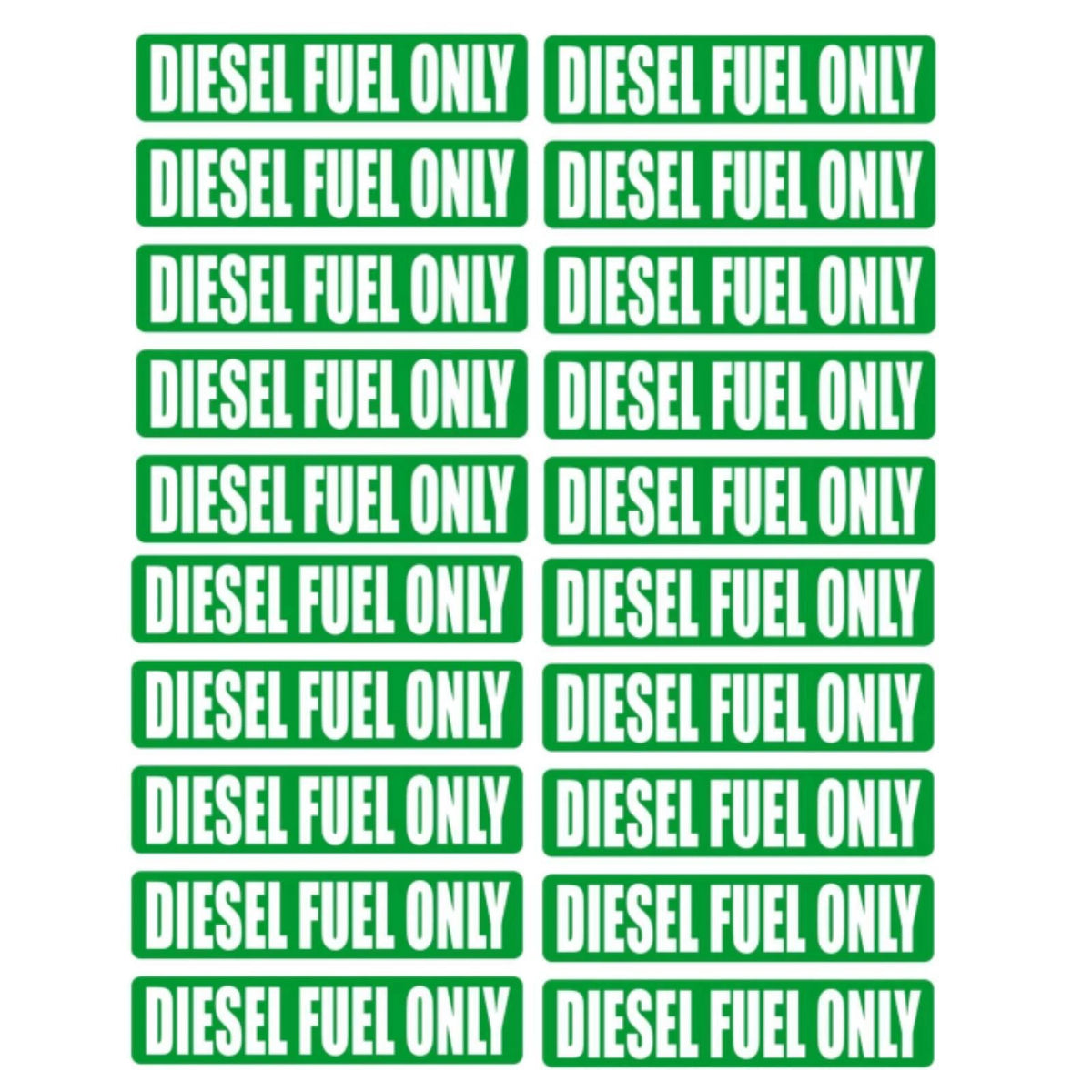 20x "Diesel Fuel Only" - decal stickers