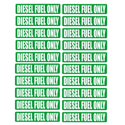 20x "Diesel Fuel Only" - decal stickers