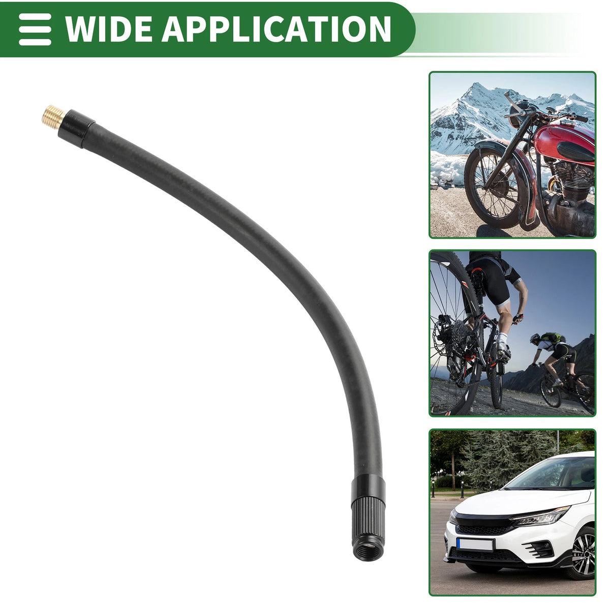 Tire Inflator Extension Tube 9.06 Inch 32TPI for Car Bicycle