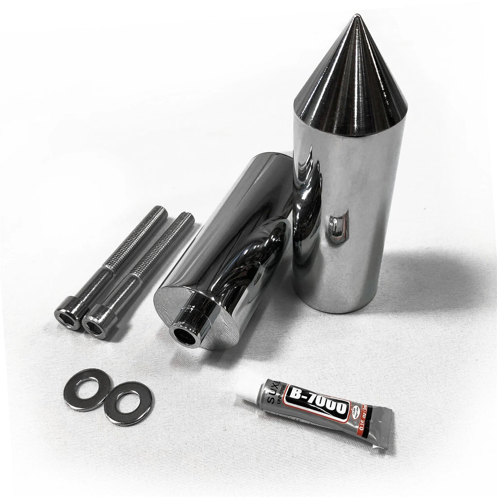 Chrome Spike Extended Frame Slider Protector for Yamaha YZF 600R (1996–2007)
