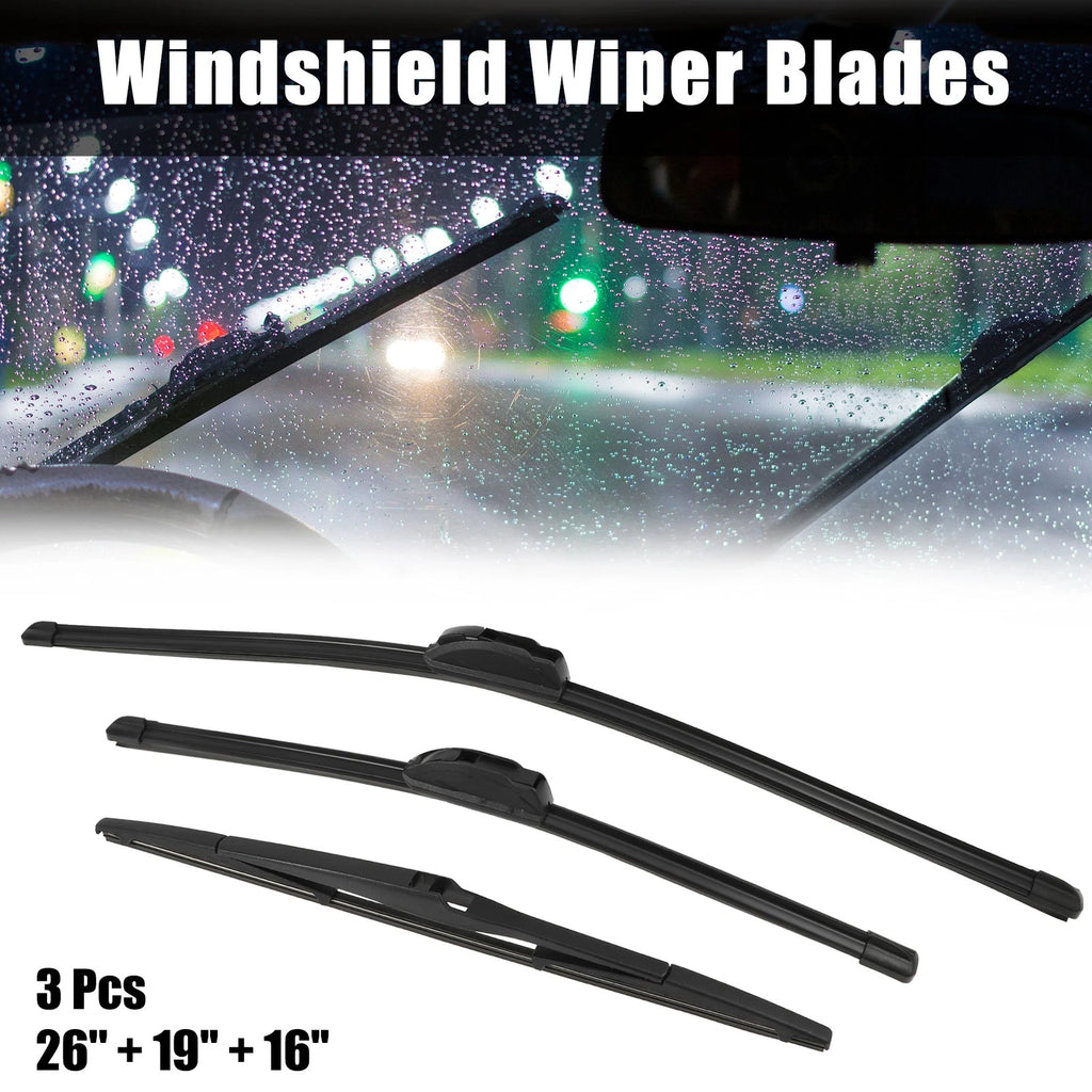 Front Windshield Wiper Blades Set 3 Pcs for Toyota Prius (2010–2015)
