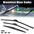 Front Windshield Wiper Blades Set 3 Pcs for Toyota Prius (2010–2015)