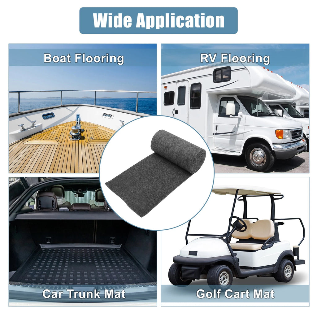 Boat Carpet Pad Decking Sheet Mat for Boat Trailers (Dark Gray) (157–)