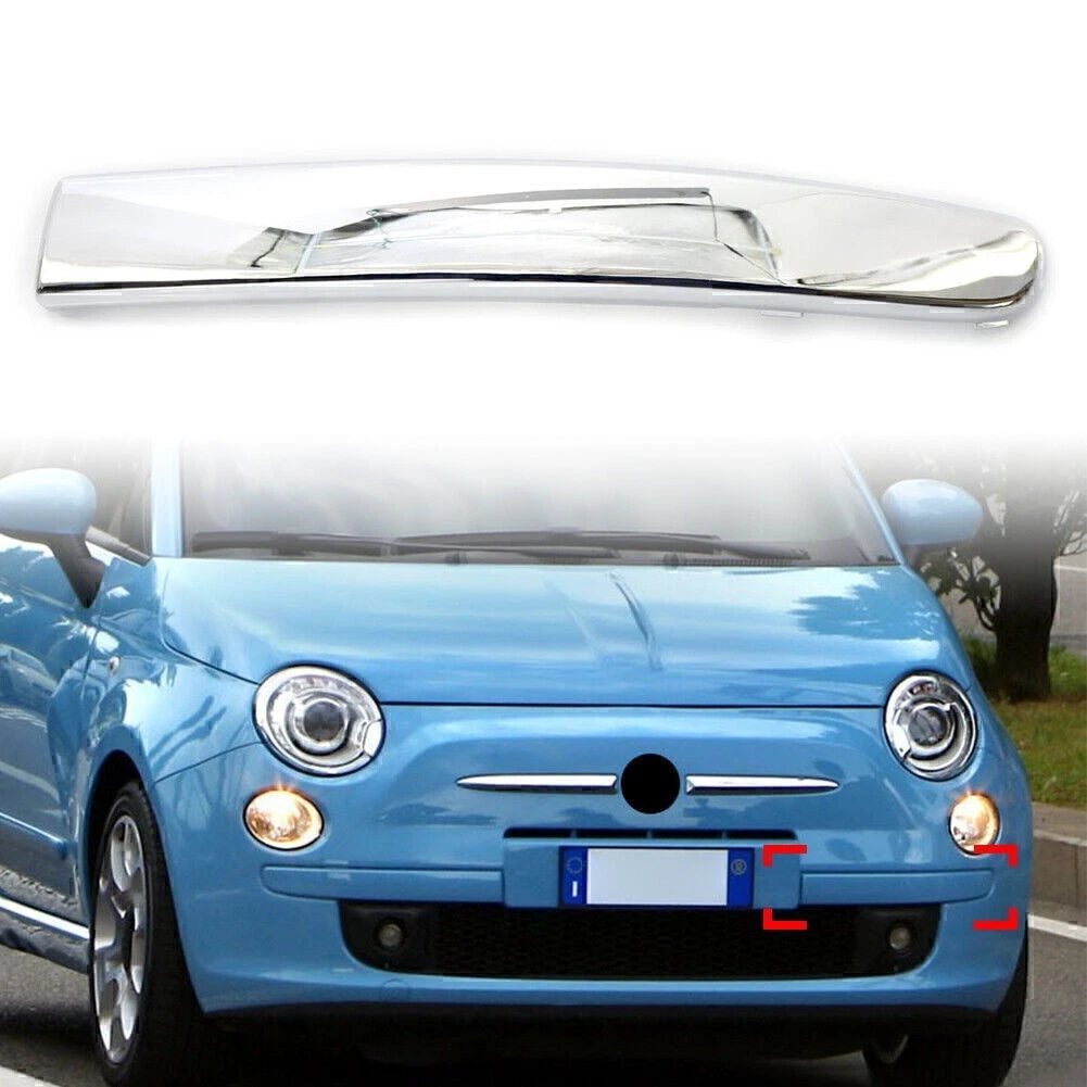 Front Lower Bumper Molding Trim Left Chrome for Fiat 500 (2007–2015)