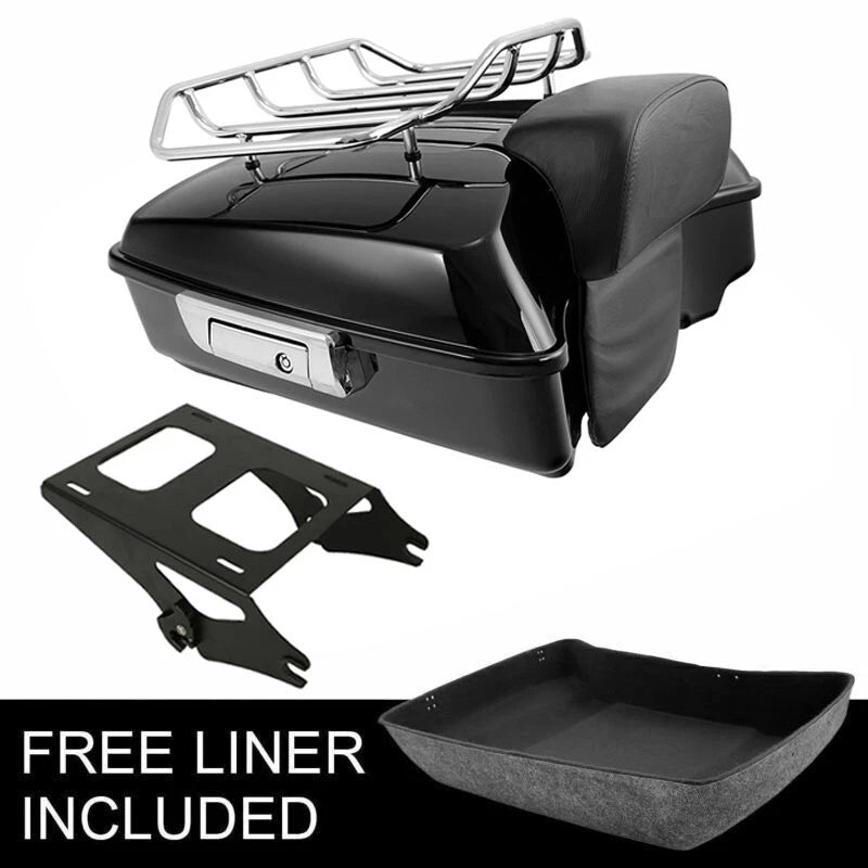 Chopped Trunk Backrest Mount Rack for Harley Electra Road King Glide (2014–2026)