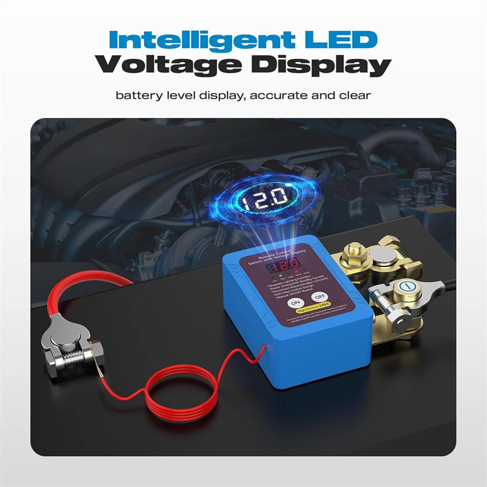 12V 240A Car Battery Disconnect Switch Automatic Cut Off Wireless Remote Control
