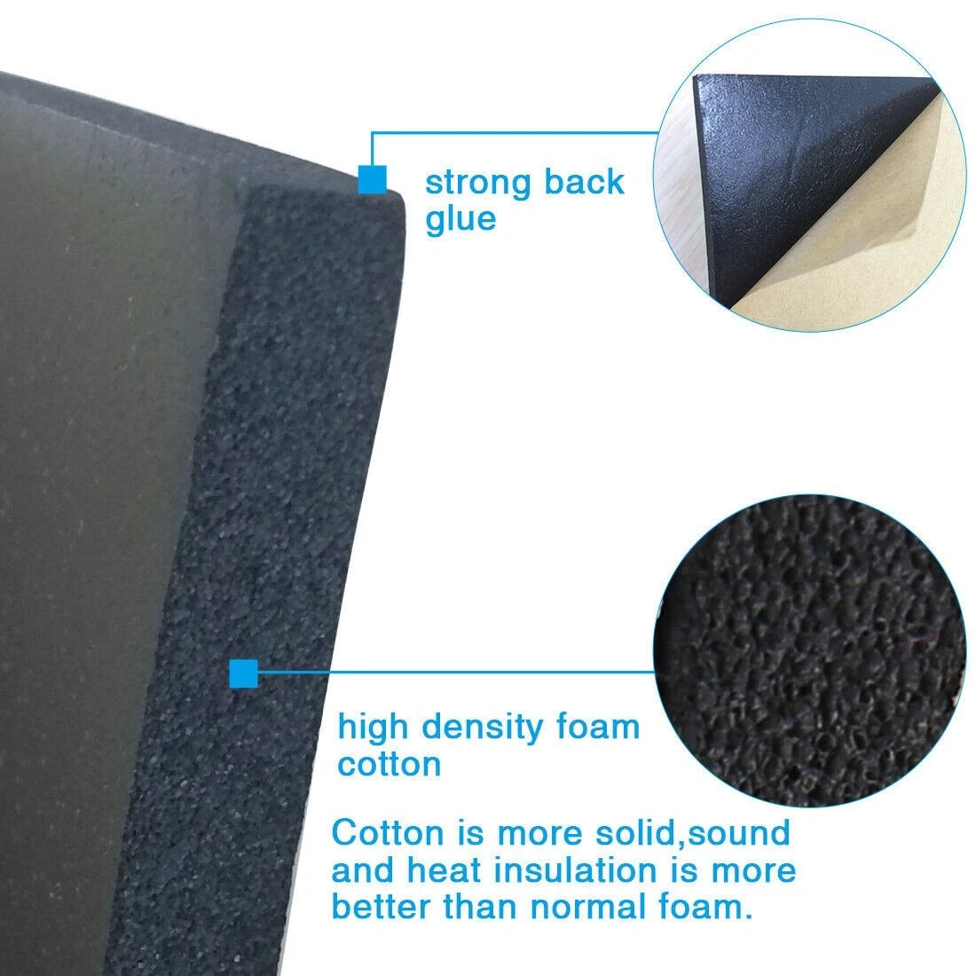 Sound-Proof Dampening Deadener Pad Mat for Universal Use (50x80cm, 6mm)