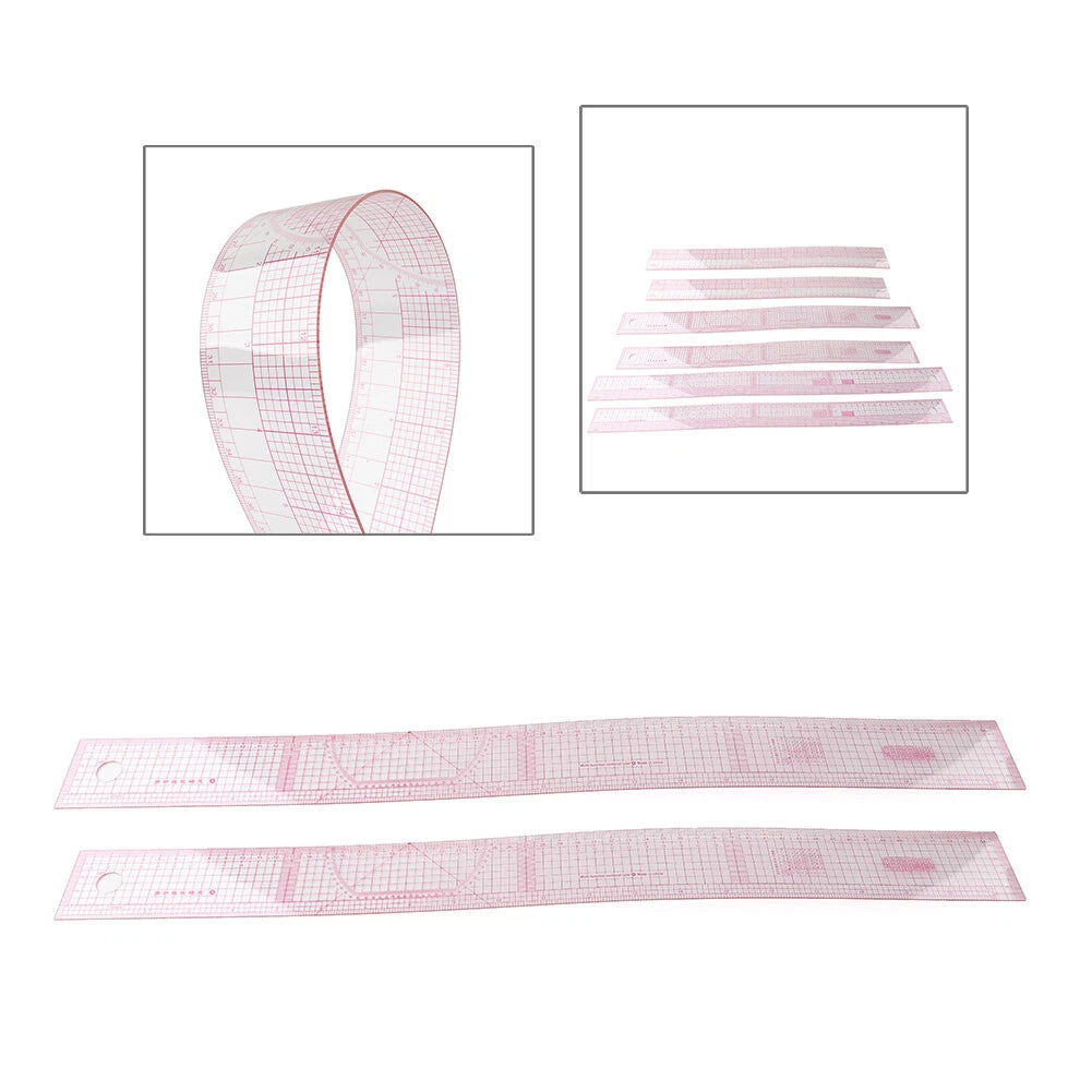 C-Thru English-Metric Beveled Ruler Calibrated For Designers&Pattern Makers 2PCs