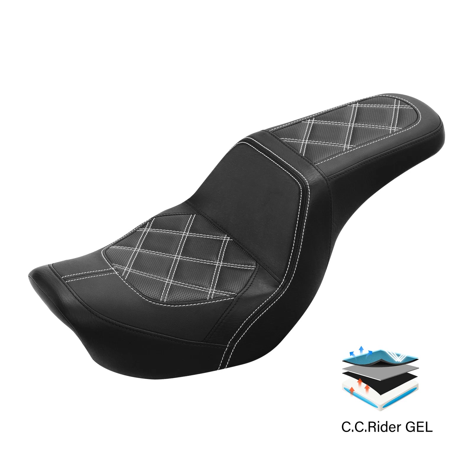 Gel Seat for Harley Dyna Wide Super Glide (2006–2017)