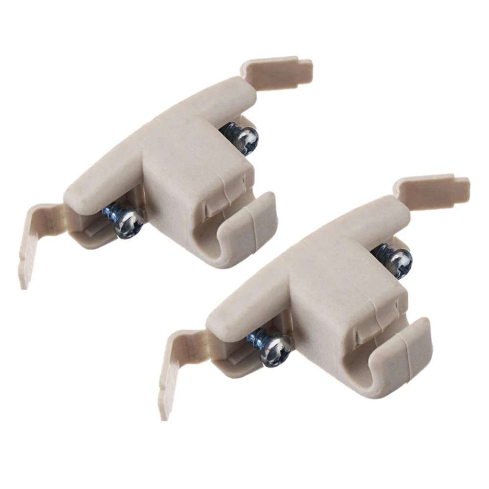 2x Beige Sun Visor Clip Holder Bracket Retainer For BMW E46 3 Series 51168243575