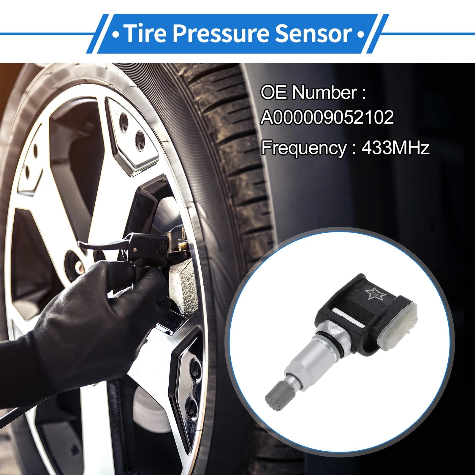 Tire Pressure Sensor 433MHz Replacement for Mercedes-Benz E-Klasse (2013–2016)