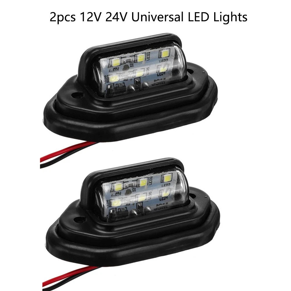 2X License Plate Lights for Car Truck (6 LED)