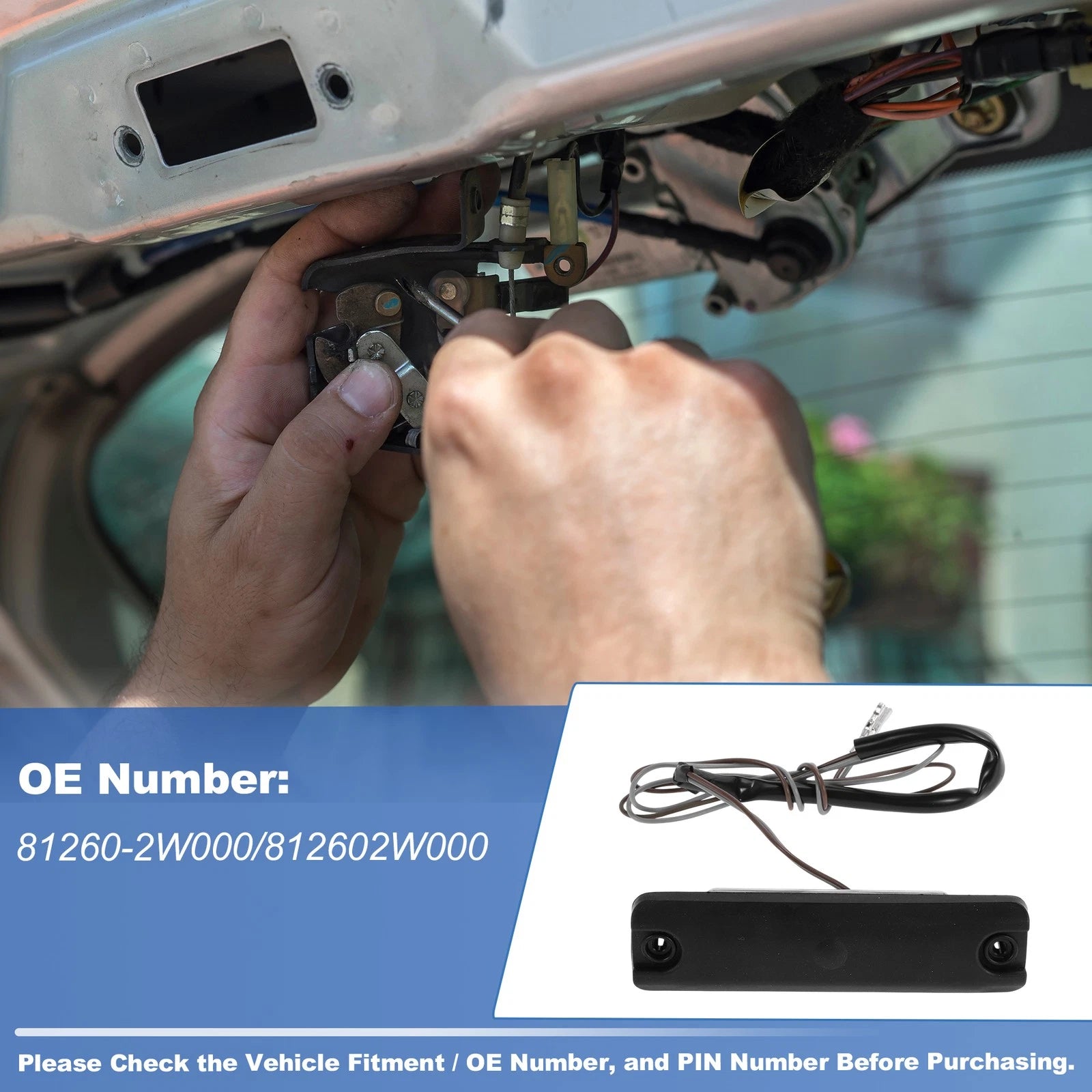Tailgate Trunk Release Switch Replacement for Hyundai Santa Fe (2013–2019)