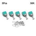 5PCS RV097NS 5PIN Sealing Potentiometer with Switch B1K