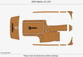 EVA Foam Faux Teak Deck Floor Pads for Malibu 23 LSV (2005)