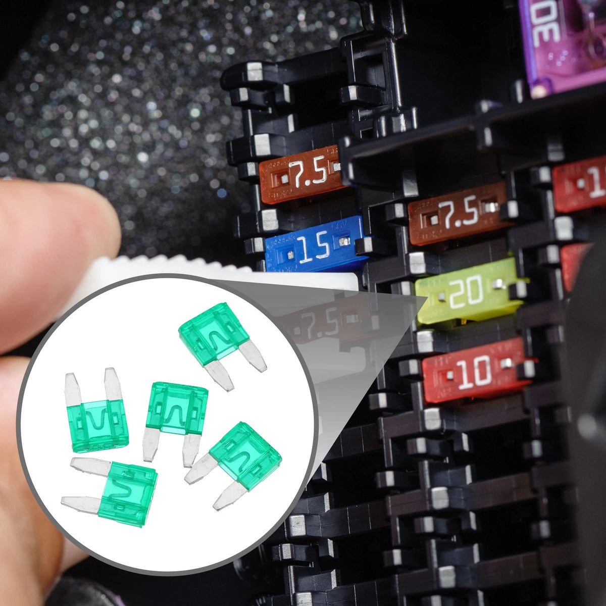 Set of 5 Mini 30AMP APM/ATM Blade Fuses for Car Short Circuit Protection