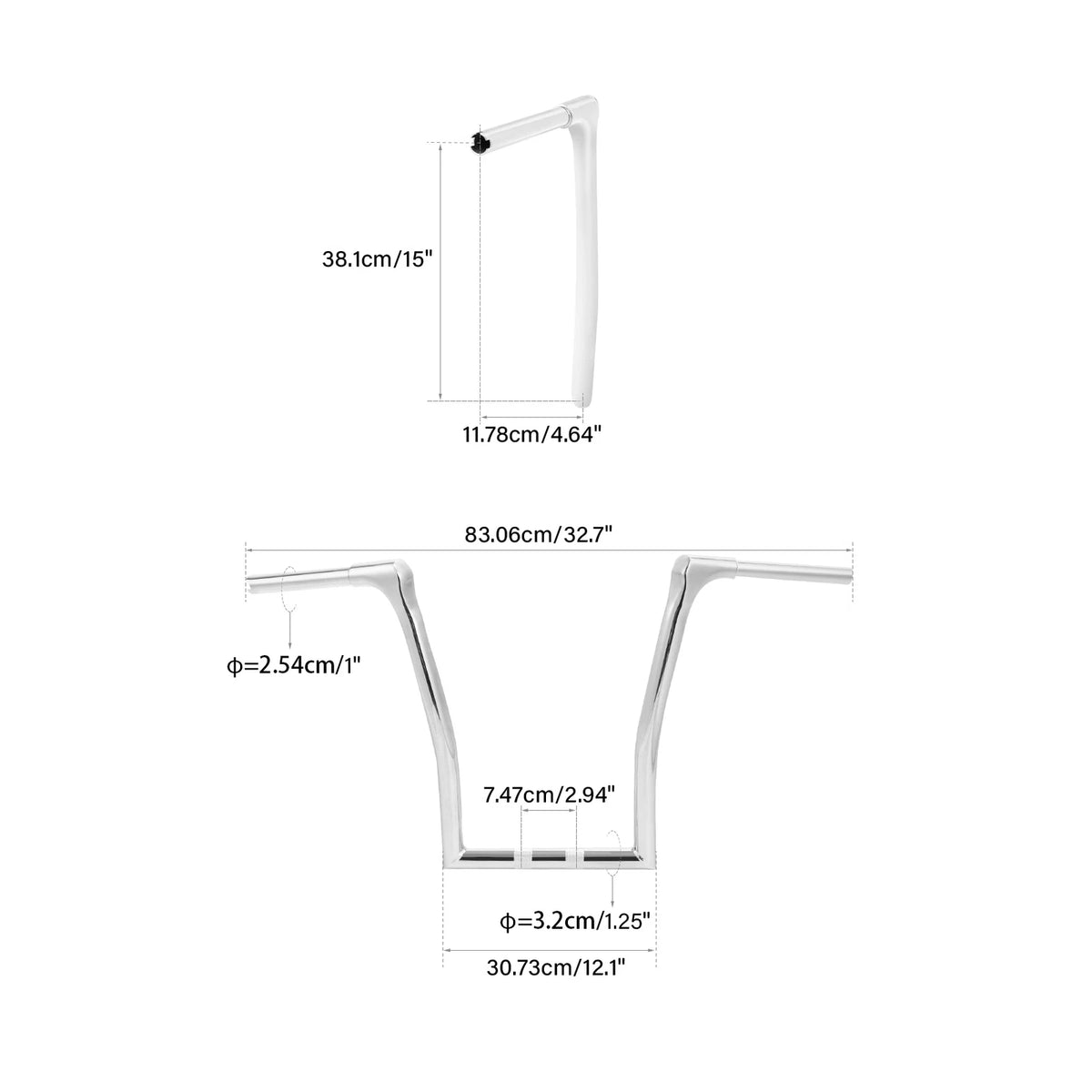 15" Rise Ape Hanger Handlebar for Harley Road King Fat Boy (2018–2023)