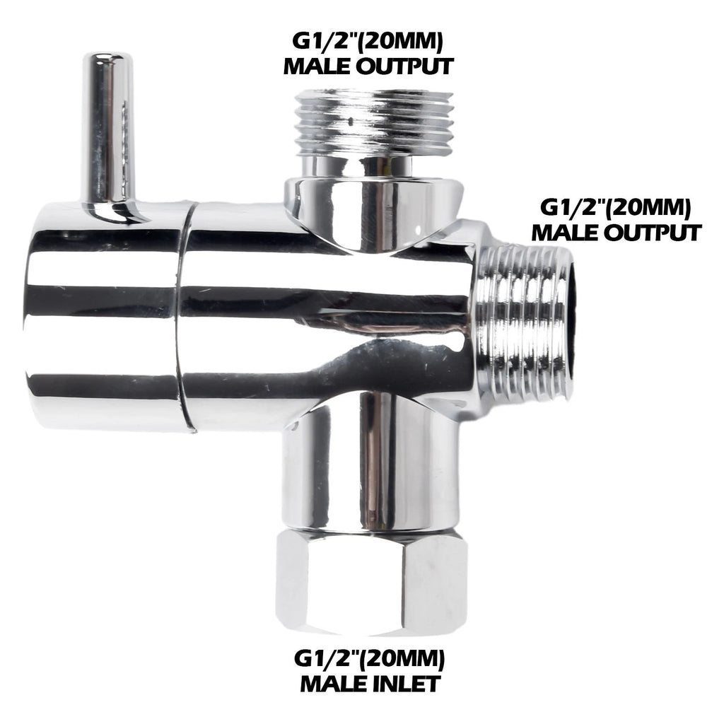 3 Way Water Diverter Valve for Shower Head (Customizable)