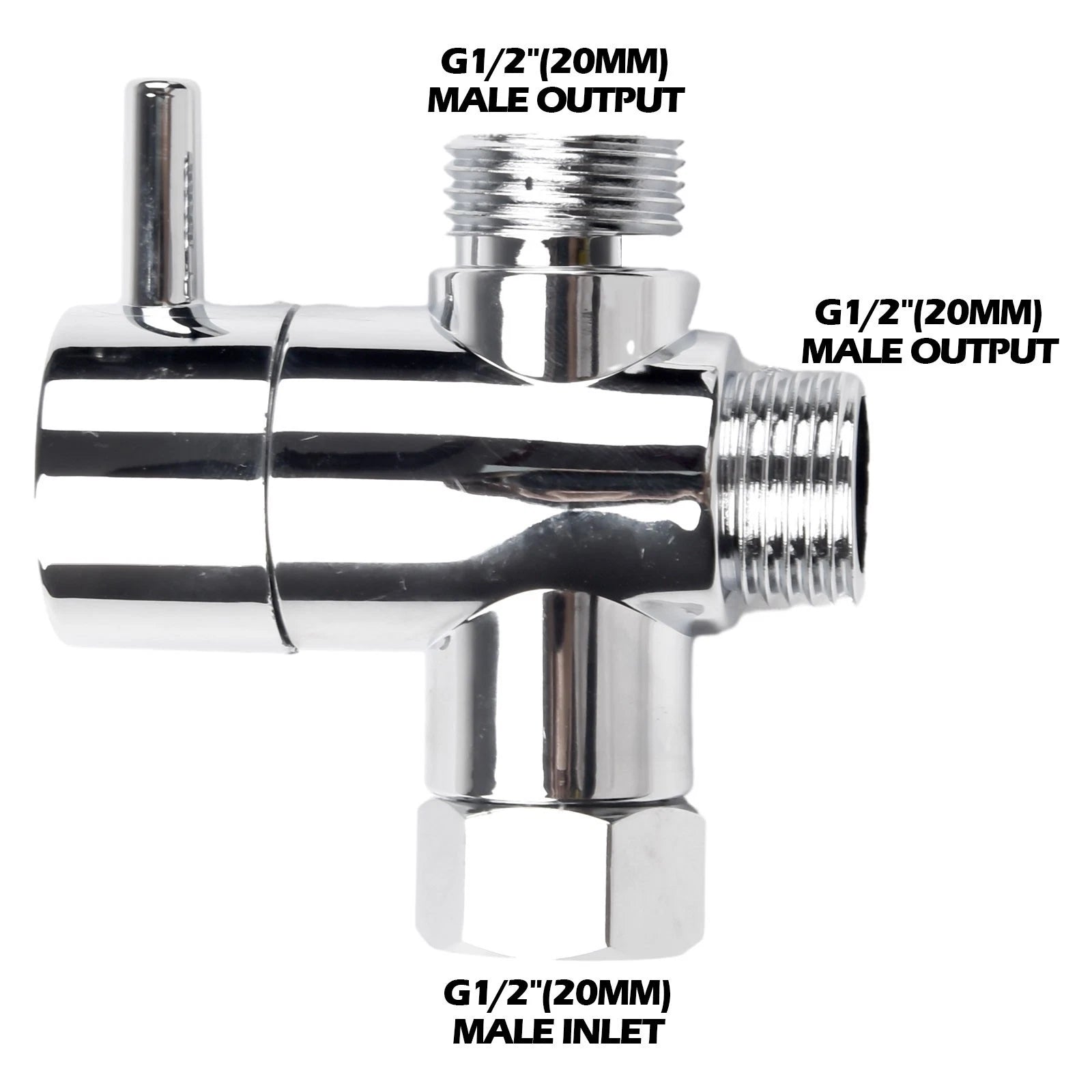 3 Way Water Diverter Valve for Shower Head (Customizable)