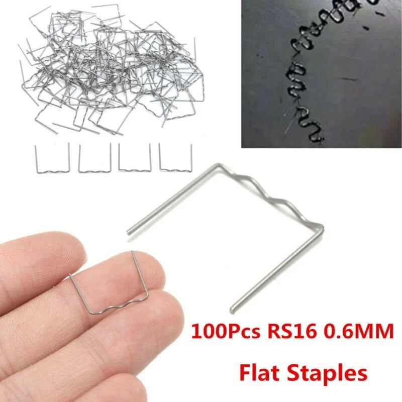 Pre-Cut Flat Staples 100pcs 0.6mm for Automotive Stapler