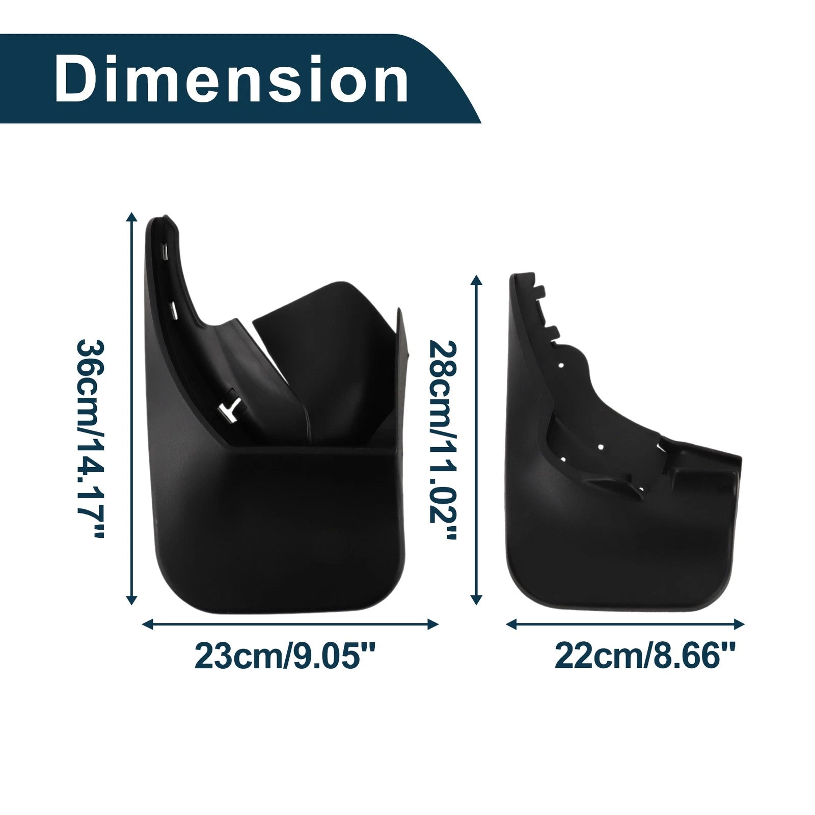 Mud Flaps Splash Guards 1 Set for Volkswagen Sharan (2004–2007)