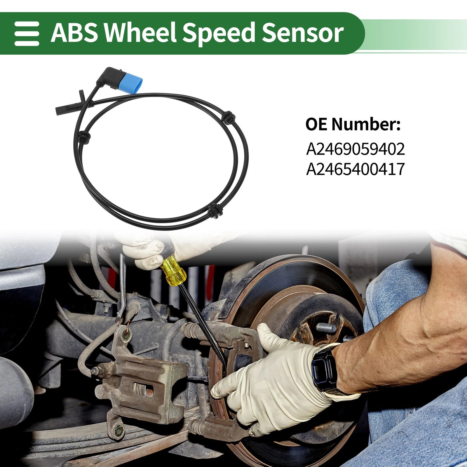 ABS Wheel Speed Sensor Replacement for Mercedes-Benz CLA250 Left Rear (2014–2019)
