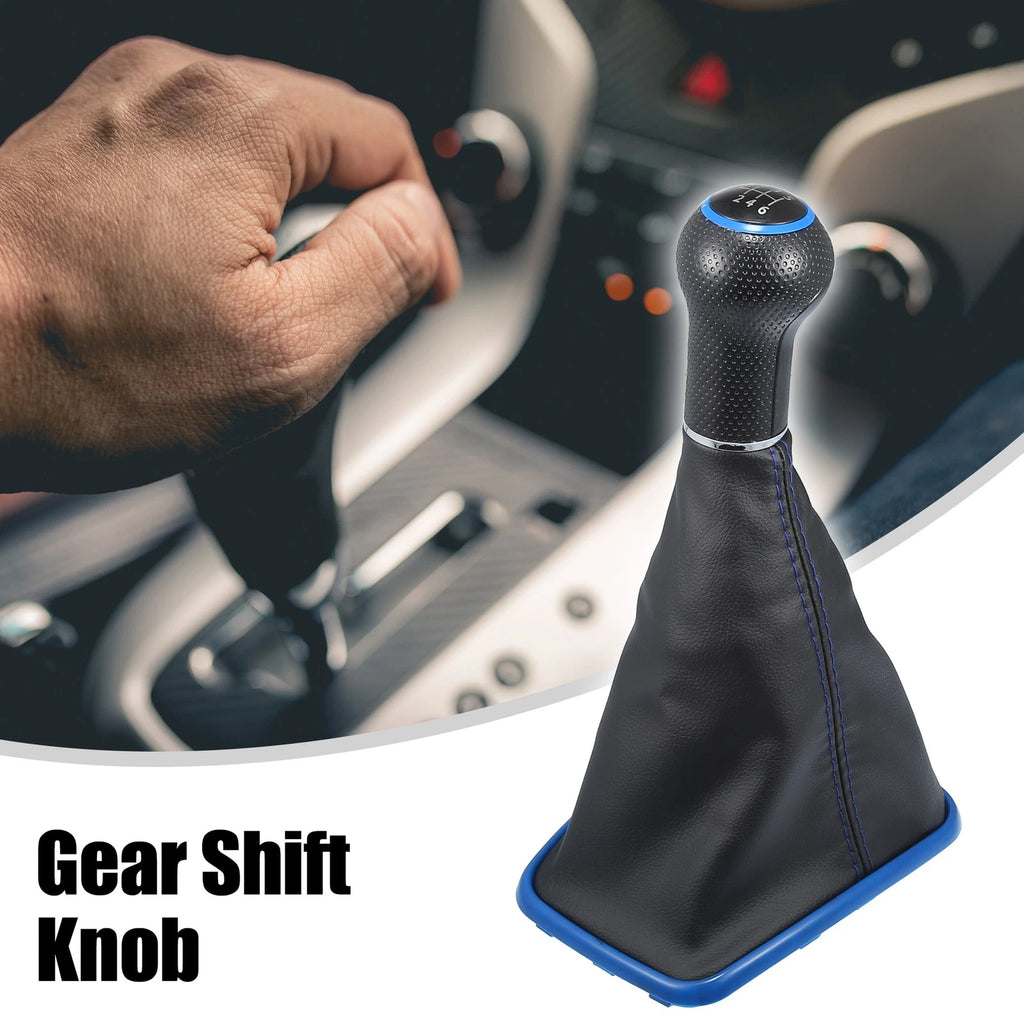 Gear Shift Knob Boot with Blue Base for Volkswagen Golf 4 5 (1999–2009)