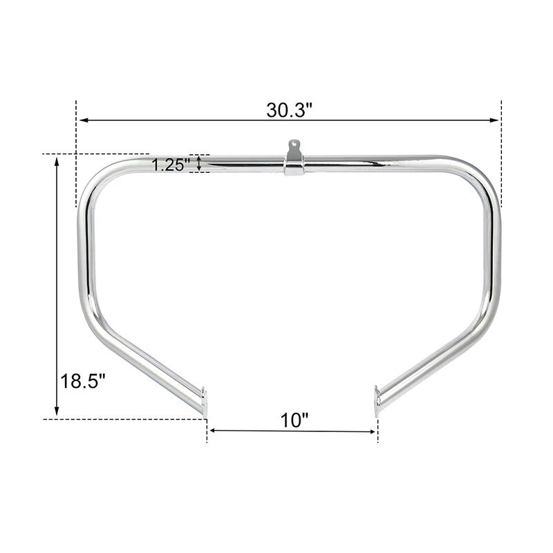 Chrome Highway Engine Guard Bar & Footpeg Peg for Harley Electra Glide (2009–2024)