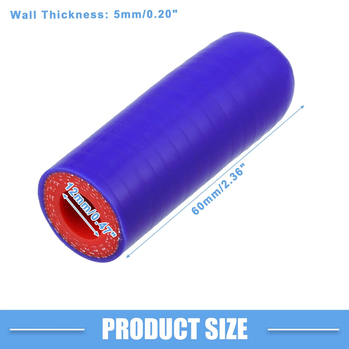 Set of 4 Silicone Coolant Hoses for Car (12mm ID)