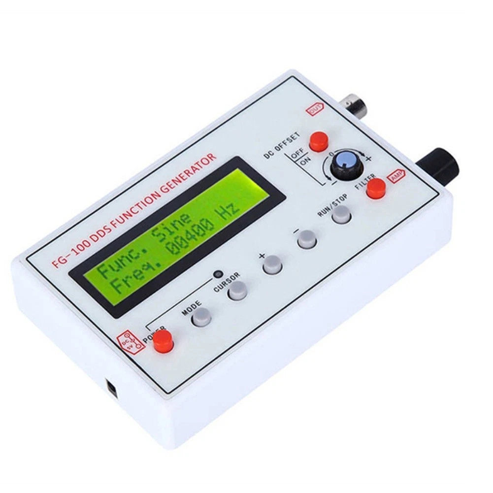 Portable DDS Waveform Generator for fg-100 (1Hz-20kHz Multi-Wave Output)