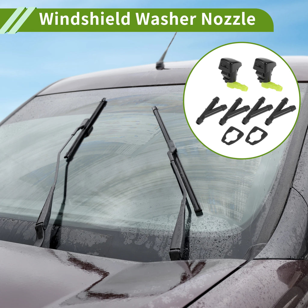 Windshield Washer Nozzle with Hose Connector for Chevy