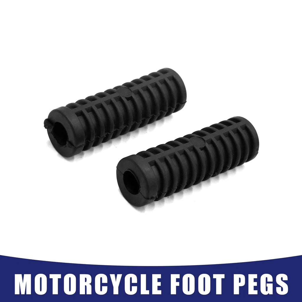 Rubber Anti Slip Footrest Pedal Covers Universal for Motorbikes (Universal)