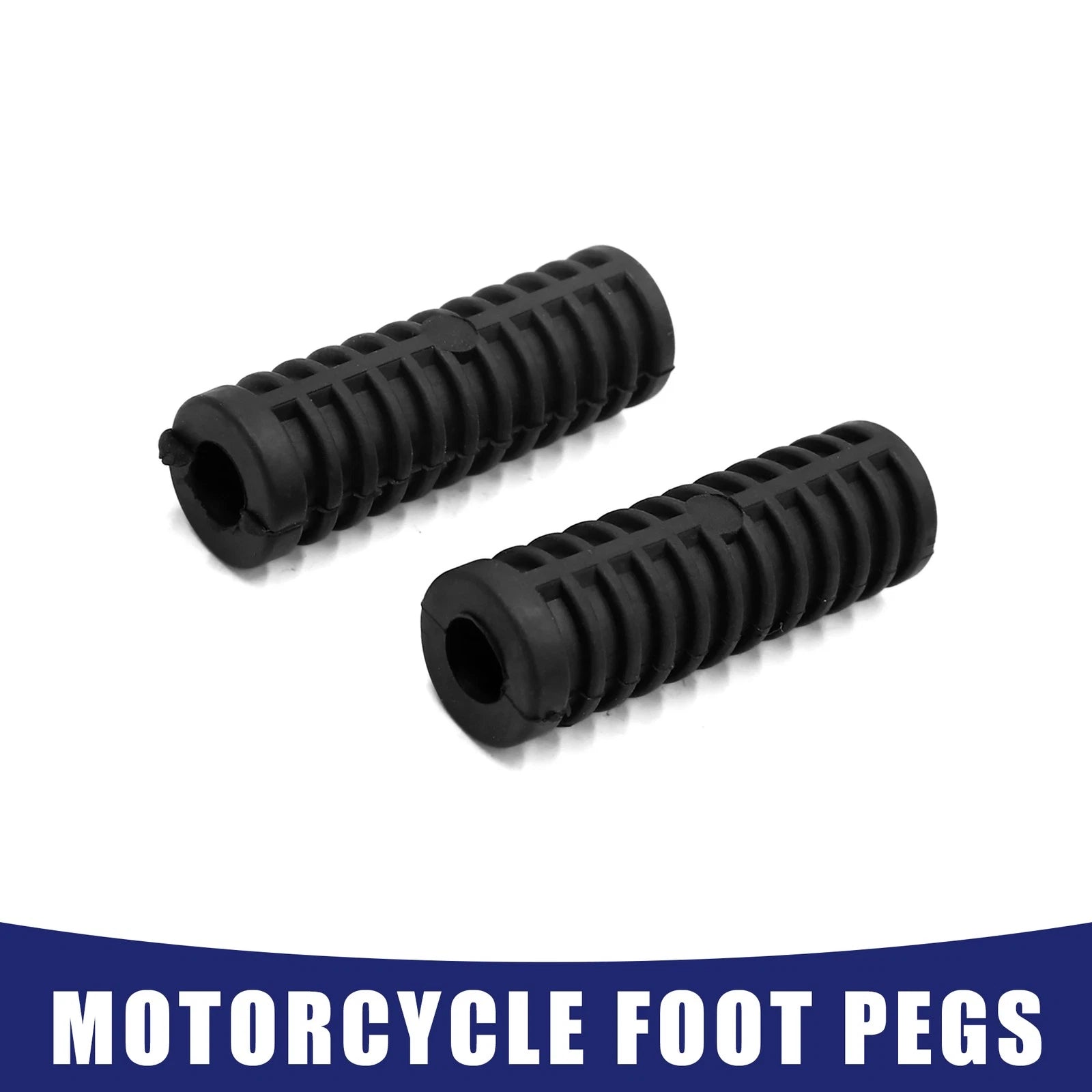 Rubber Anti Slip Footrest Pedal Covers Universal for Motorbikes (Universal)