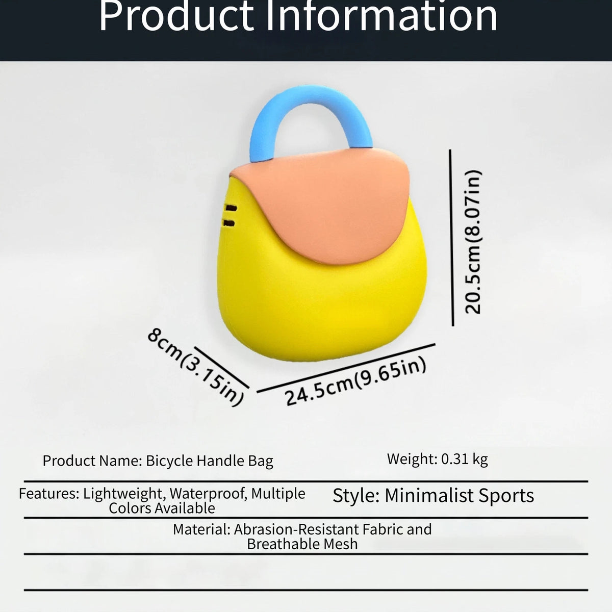 Folding Bike Pouch for Waterproof Storage (2L Capacity)