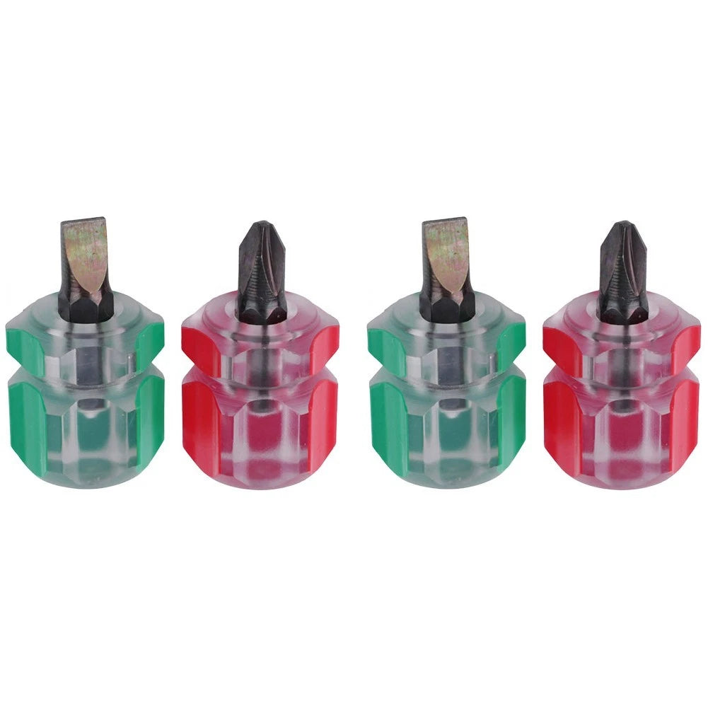 4 Piece Screwdriver Set for Compact Tools (Slotted & Cross)