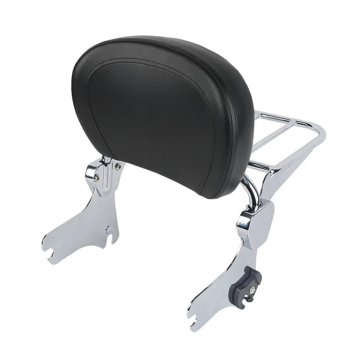 Chrome Detachable Backrest Sissy Bar Luggage Rack for Harley Touring (1997–2008)