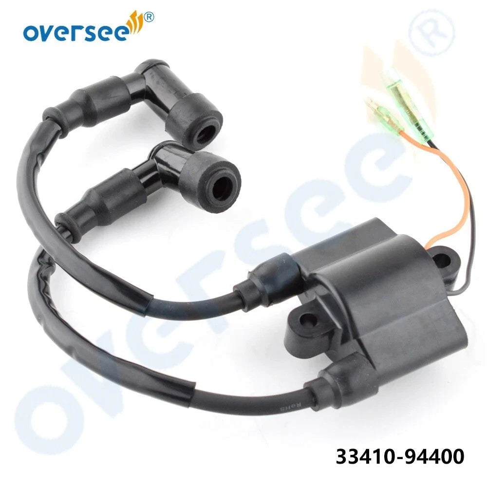 Ignition Coil for Suzuki 2/4T 9.9 15 40HP Outboard (33410-94400, 33410-92L10, 33410-92L11)