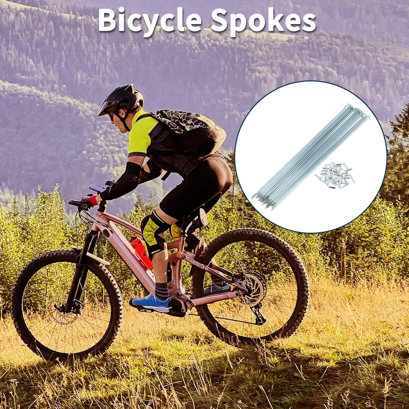 Bicycle Spoke Nipples Set 45 Steel Galvanized 13G for Universal (Universal)