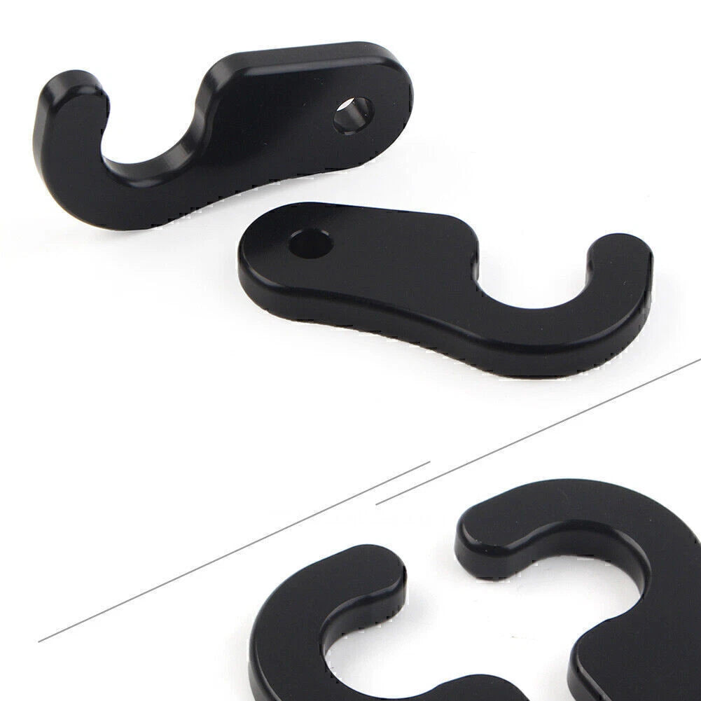 2X Black Sun Visor Clips for Jeep Wrangler JK JL JT (2018–Present)