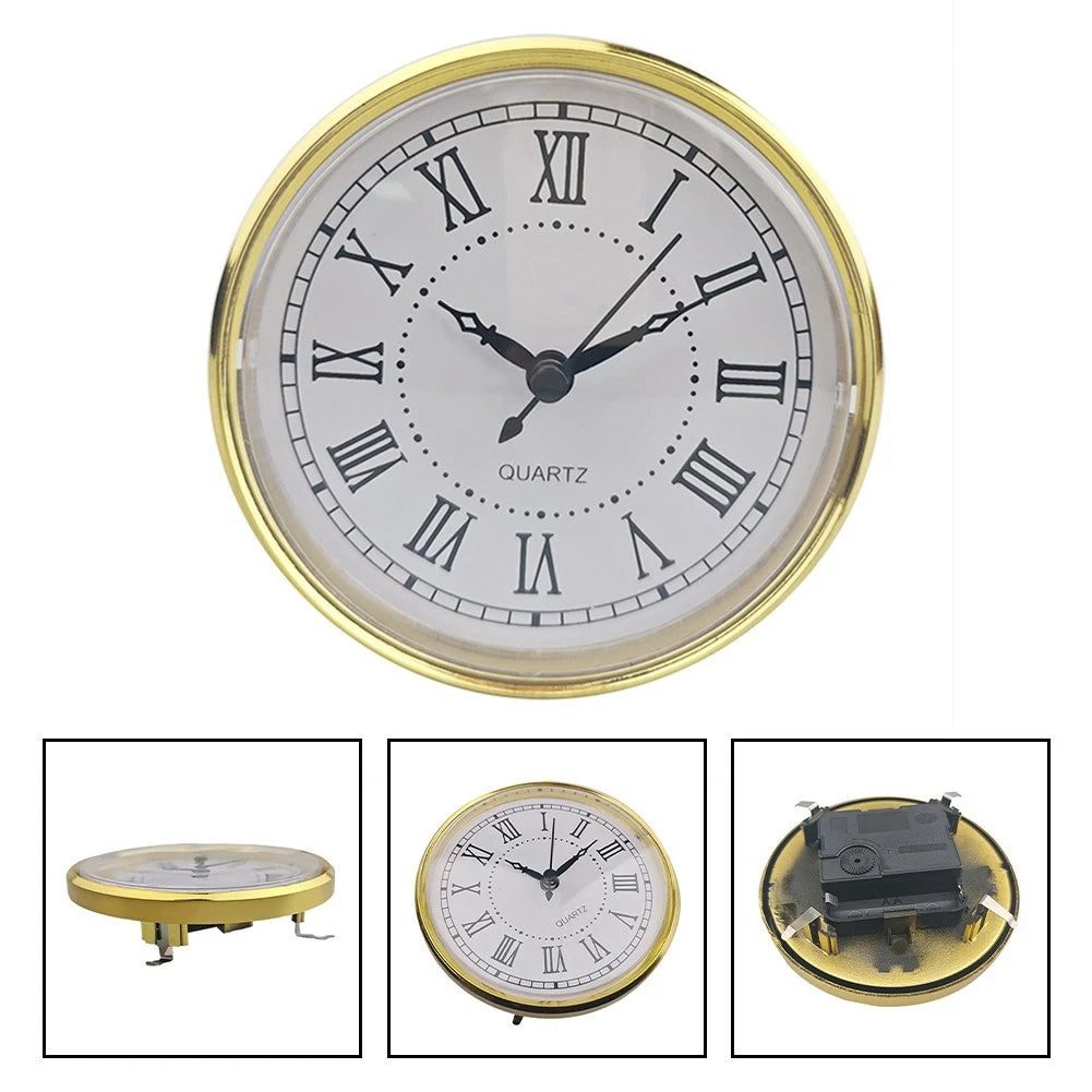 Elegant Mini Clock Insert with Quartz Movement for Crafts