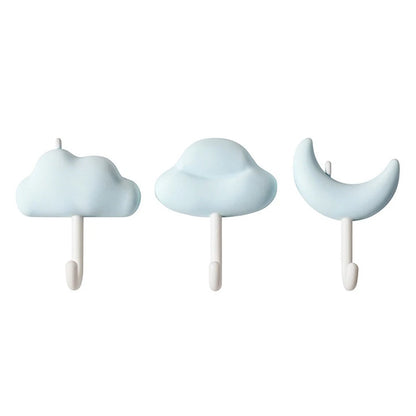 3X Wall Mounted Decorative Hooks Soft Rubber Key Holder for Entryway