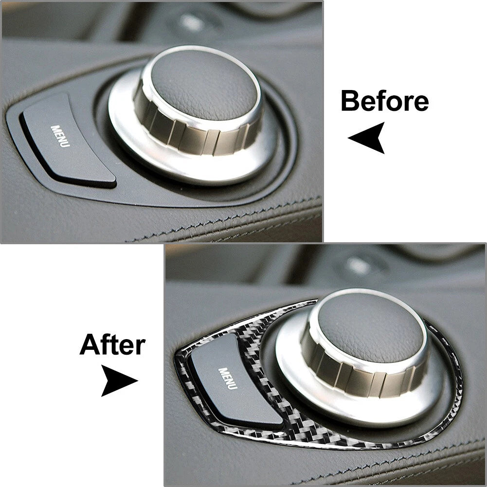 Carbon Fiber FM Switch Panel Cover for BMW 6 Series E63 E64 (2004–2010)
