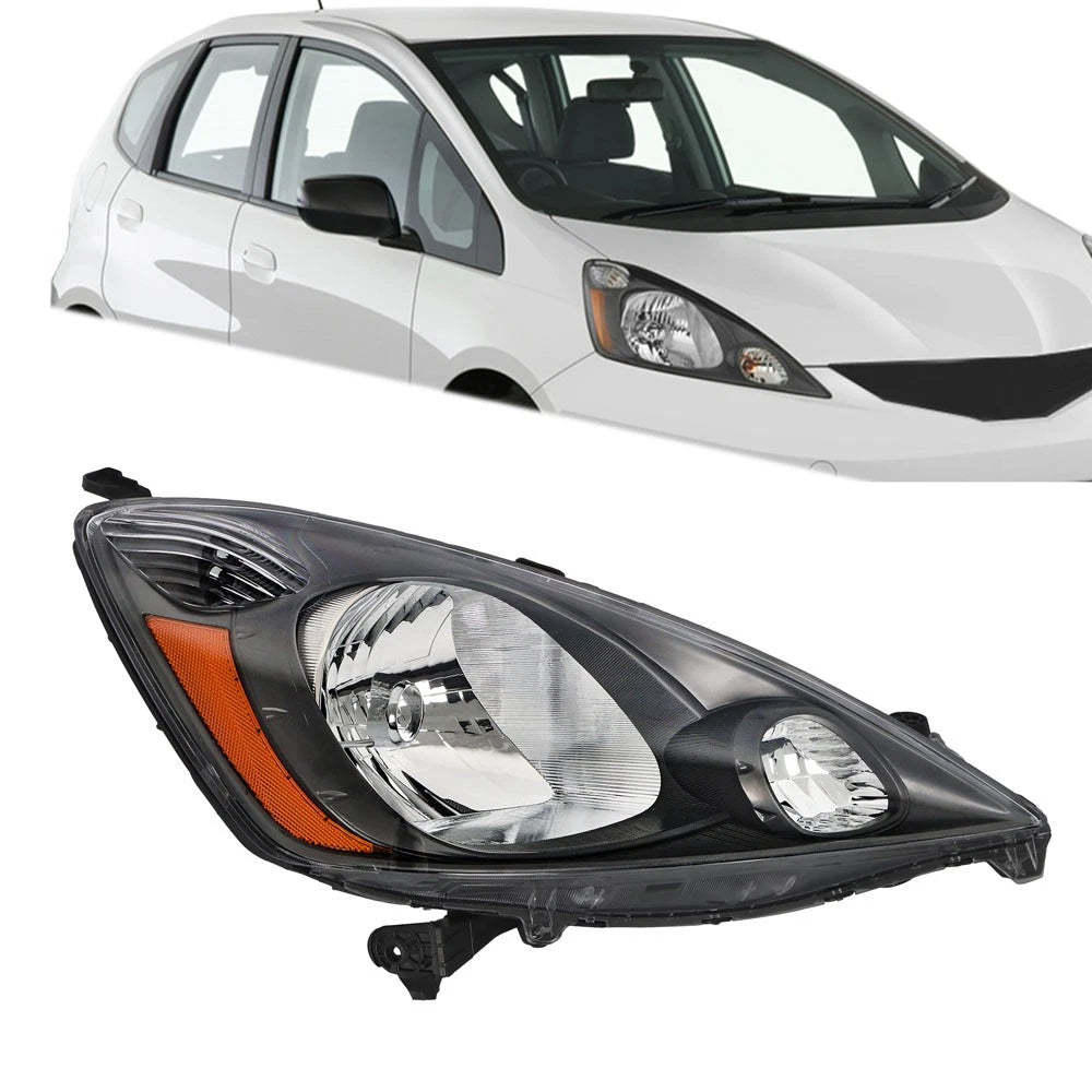 Headlight Assembly Projector for Honda Fit Sport (2009–2011) Right RH Clear Halogen