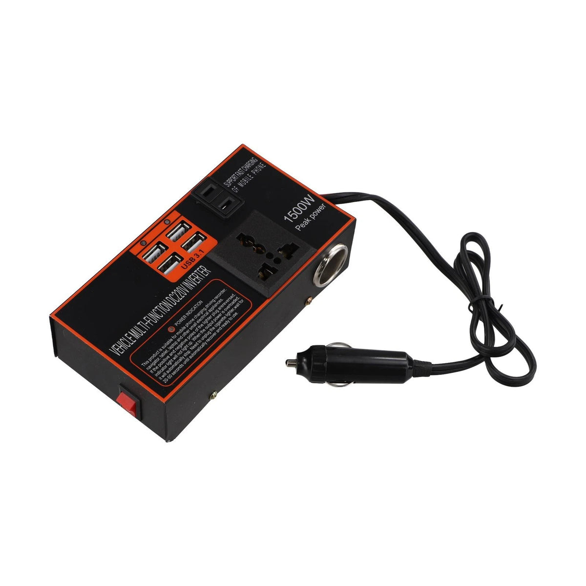 Power Inverter Adapter for Dash Cams 12V/24V to DC 110V/220V